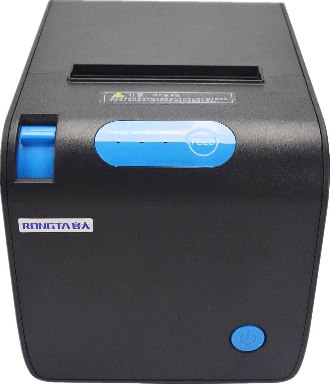 Eyab 80MM POS Thermal Receipt Printer - USB, Serial, Ethernet - Black - 3" - 250mm/sec - ESC/POS Compatible 1
