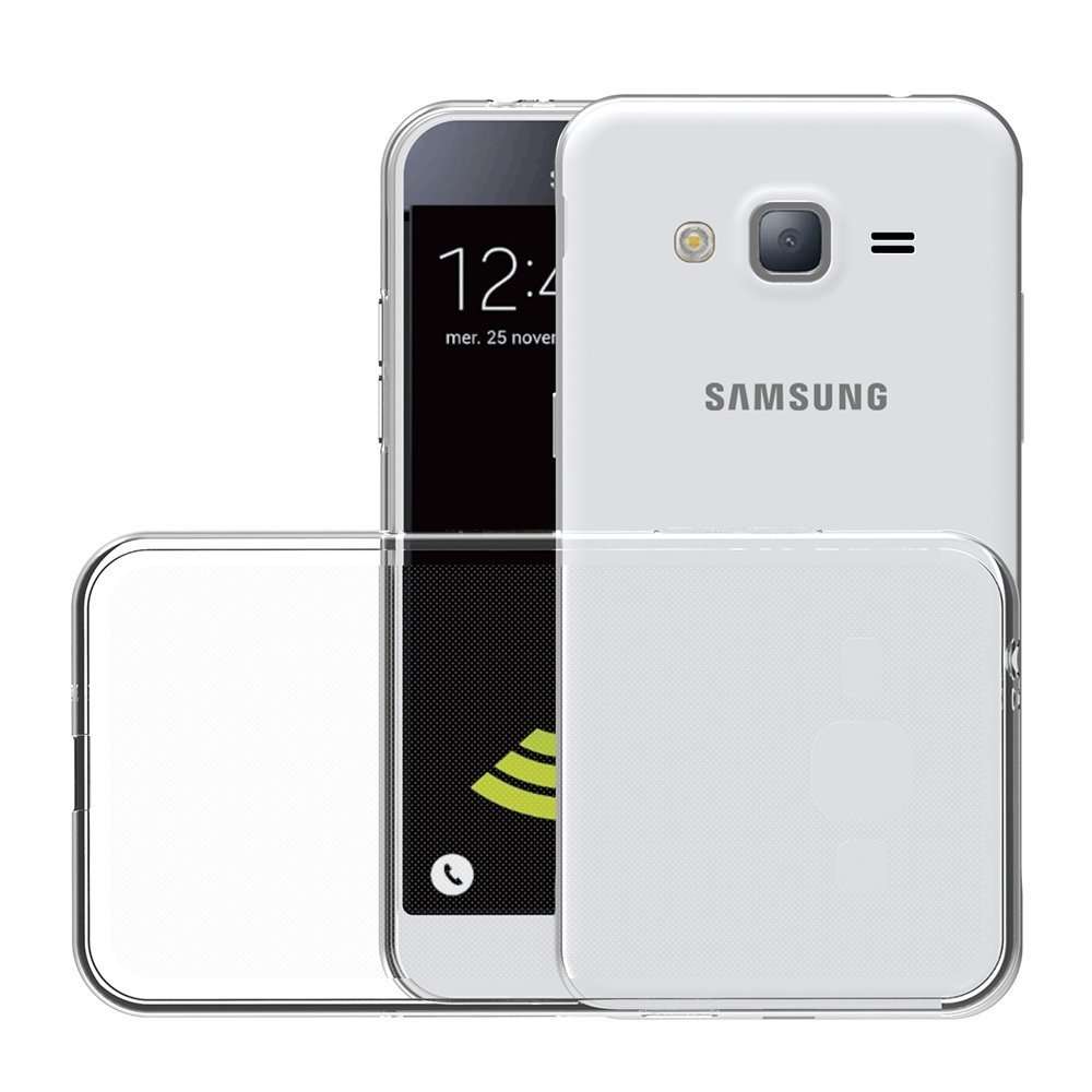 MaiJin Case for Samsung Galaxy J3 2015 / Galaxy J3 2016 (5 inch) Soft TPU Rubber Gel Bumper Transparent Back Cover 4