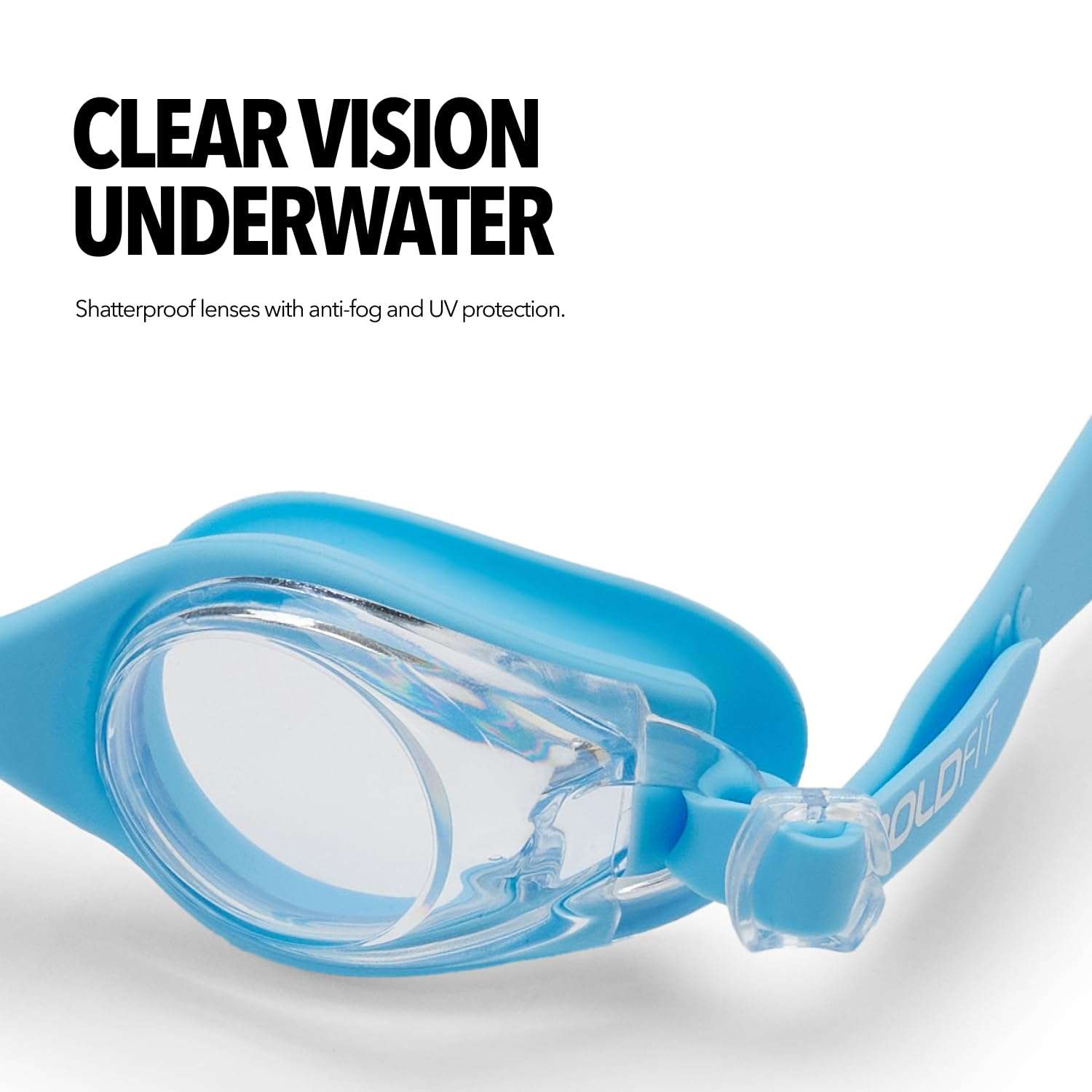 Boldfit Swimming Goggles for Kids, Boys With Adjustable Strap Goggles for Swimming, Swimming Goggles for Girls Air Tight Swim Goggles for Kids, Swim Goggles - Blue 6