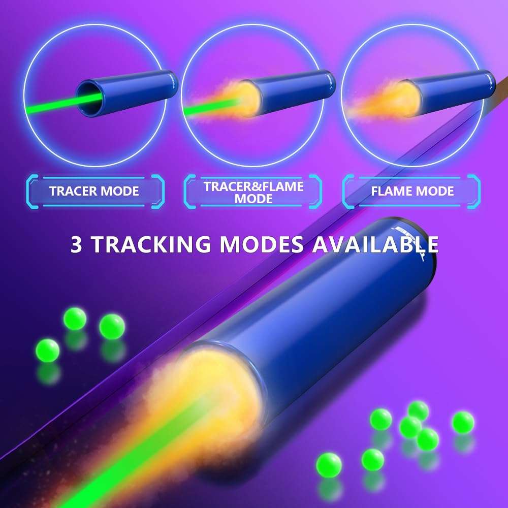 T238-Blue Can Airsoft Tracer Unit, Spitfire Tactical Muzzle Flash Simulator for Airsoft/NERF/Gel Blaster with 14mm Counterclockwise Threaded Adapter, 19mm to 16mm Adapter and Allen Key 3