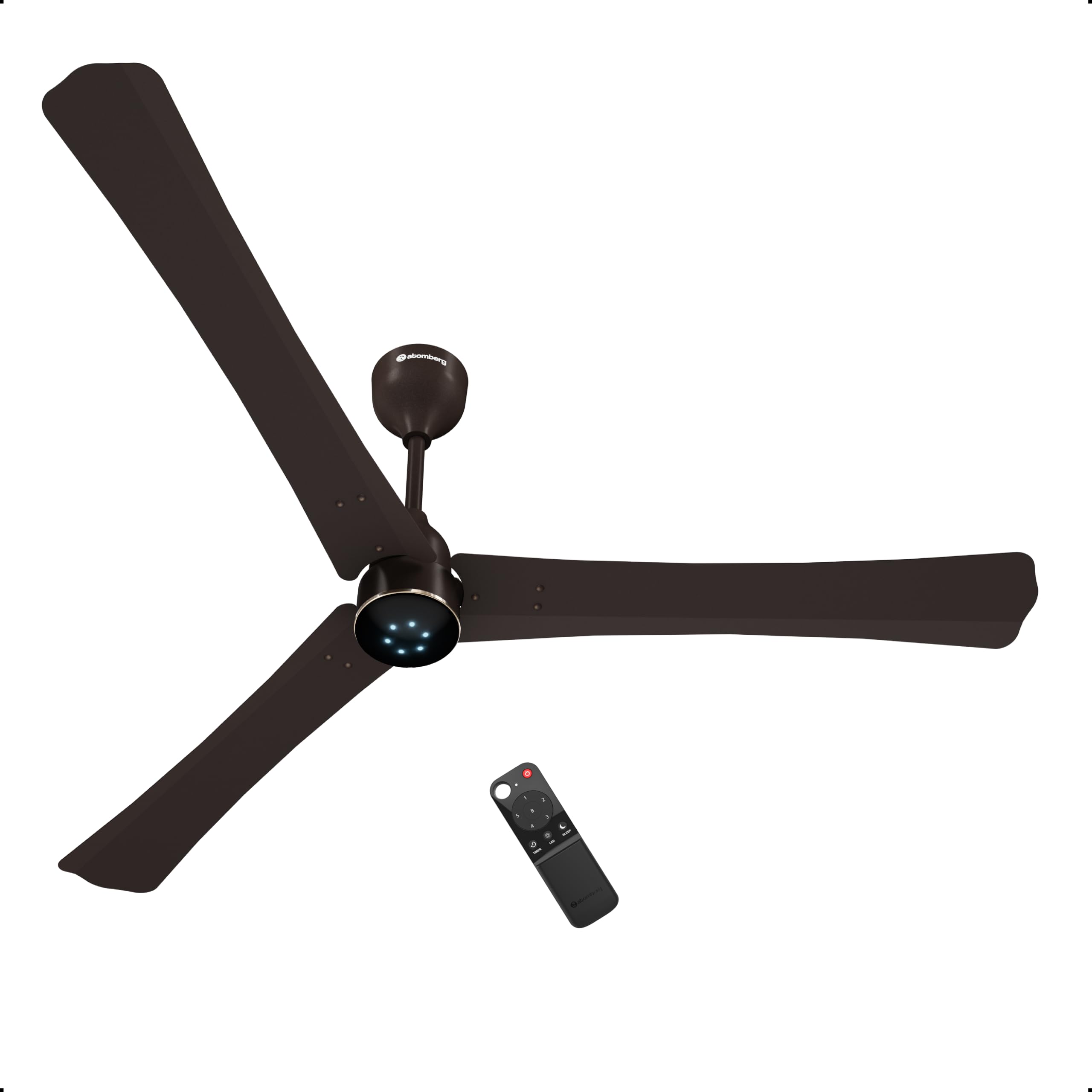 atomberg Renesa Halo Smart 1400mm BLDC Ceiling Fan with IoT & Remote | BEE 5 star | High Air Delivery | Low noise operation | LED Speed Indicator | Sleek Design | 3 Year Warranty| Blaze Brown 1