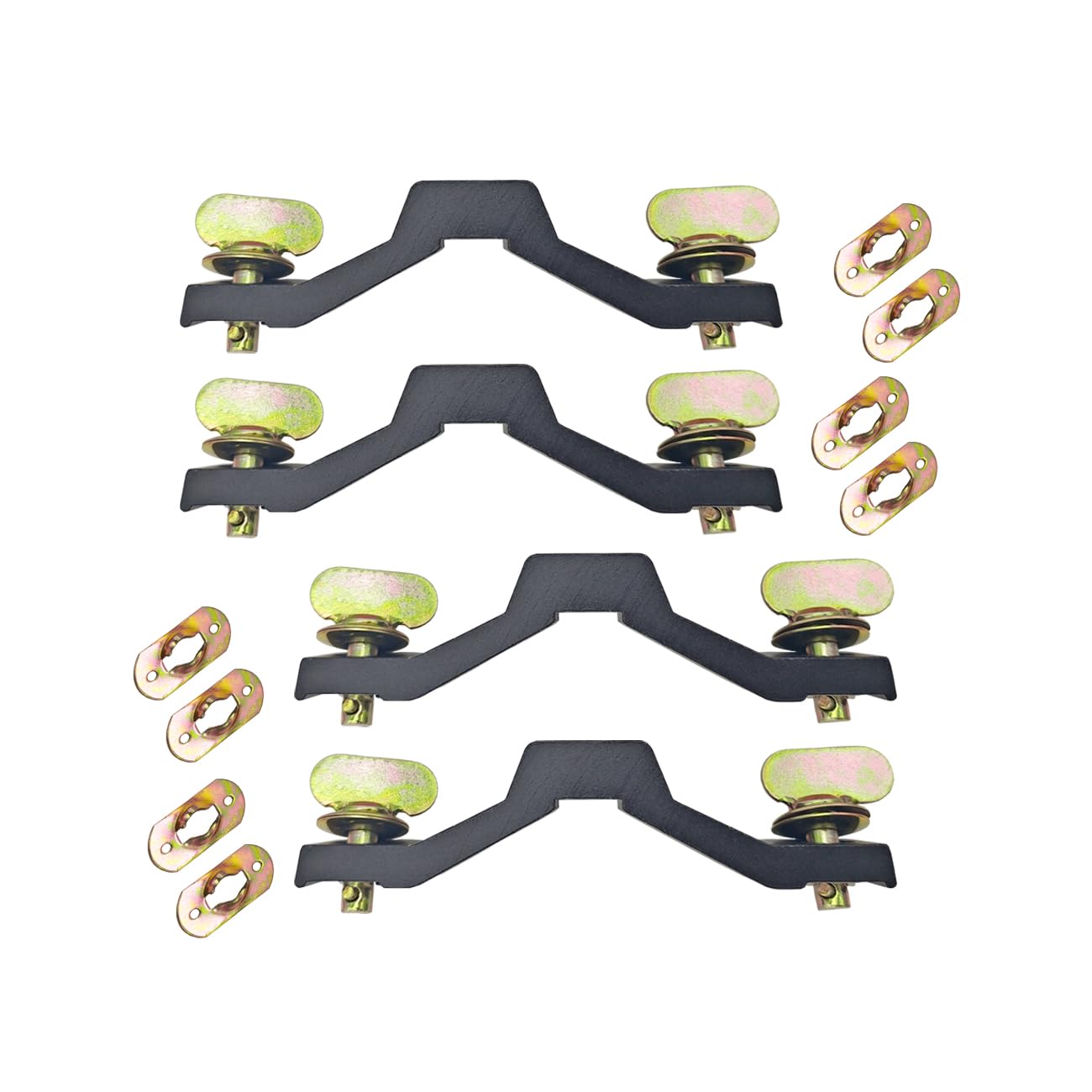 LBKYJ Moving Head Light Bridge Connector Truss Clamp Bracket (4 Pack), Fast-Lock Connector Bracket, Aluminium Alloy, 5.51 inches (140mm) Connector Spacing, Mounting Hole 13mm