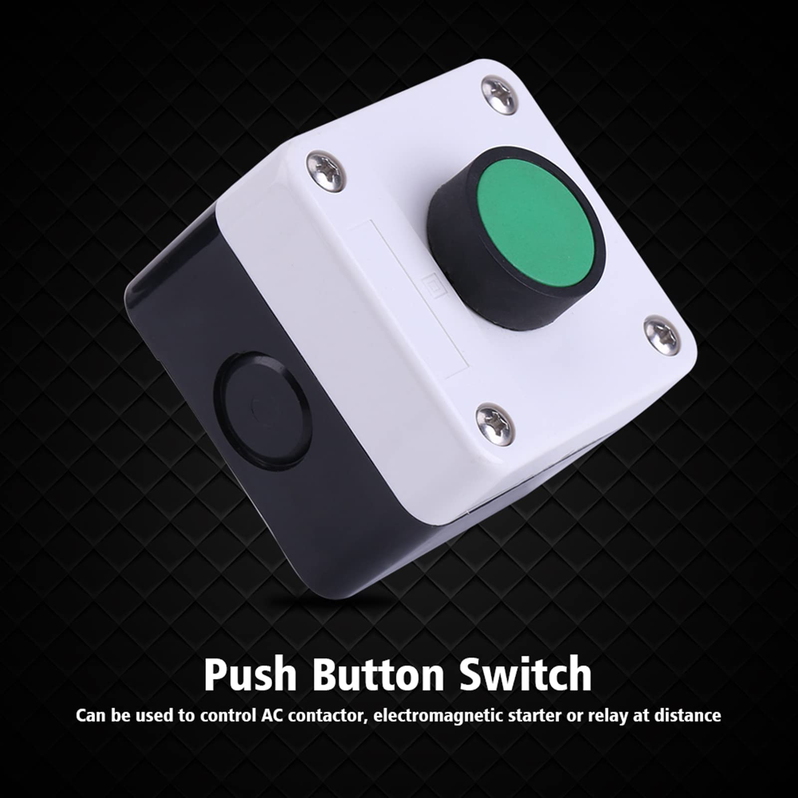 XIASABA Push Button Switch Box Weatherproof Green Push Button Button Control Box for Gate Opener One Button Control Switch Station Box Button Box Doorbell Button 5