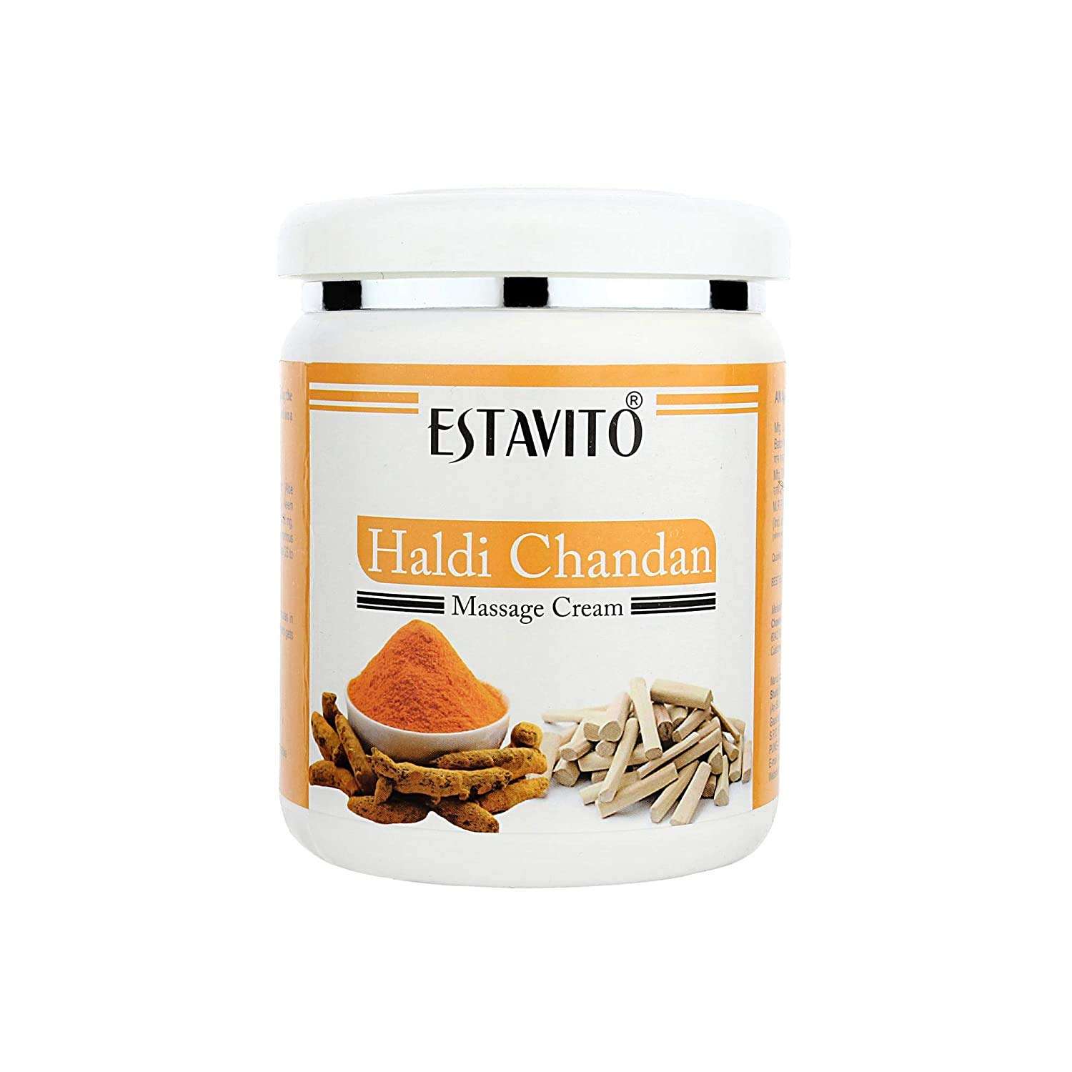 ESTAVITO Haldi-Chandan Masage Cream 500gms (For Body Massage | Face Massage | Pedicure | Manicure) Complete Nourishment