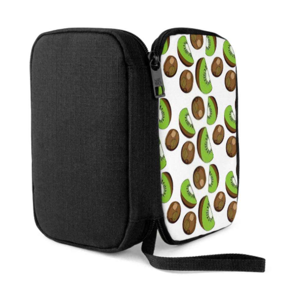 Electronics Accessories Organizer Bag Summer Fruits Healthy Lifestyle Kiwi Whole Electronics Organizer Electronic Accessories Organizer Storage Bag of Cases for Cable, Charger, Phone, USB, Sd Card 3