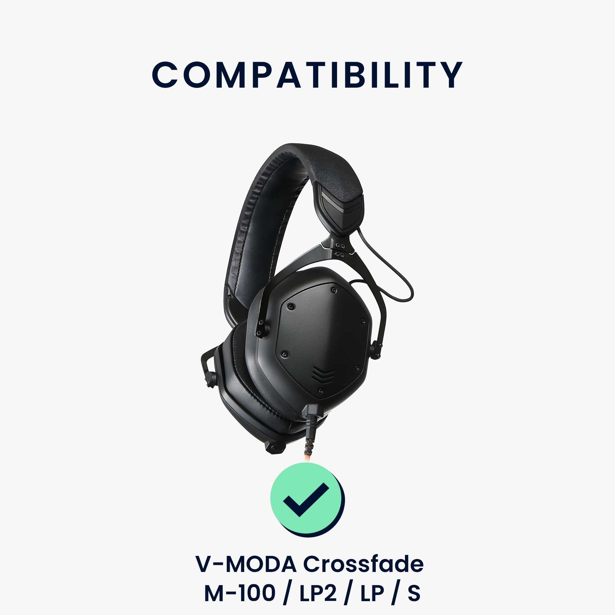 kwmobile Ear Pads Compatible with V-Moda Crossfade M-100 / LP2 / LP/S Earpads - 2X Replacement for Headphones - Red/Black 3