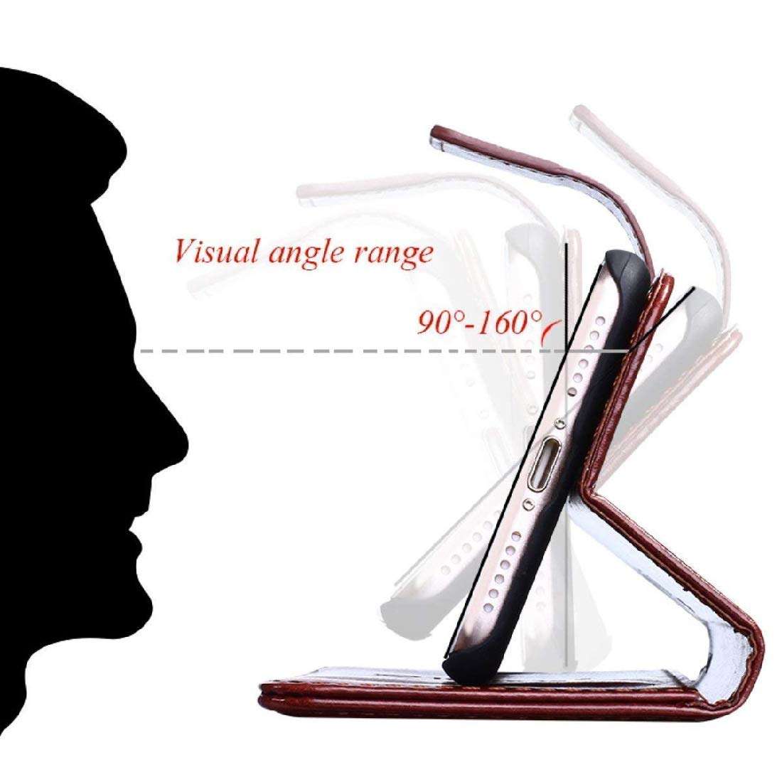 Casotec Flip Cover Compatible with OnePlus 8 | Premium Leather Finish | Inbuilt Pockets & Stand | Flip Cover Back Case for OnePlus 8 (Brown) 6