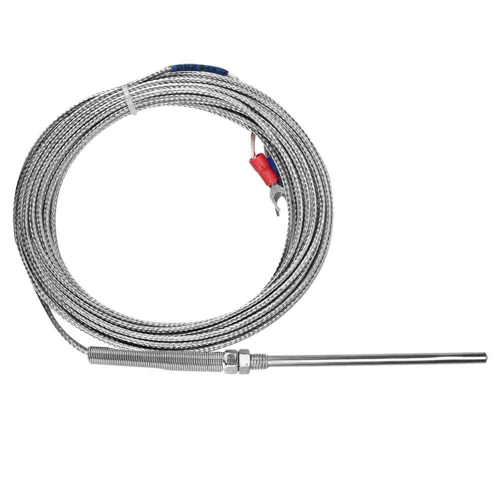 M8 Thread Type K Thermocouple 50mm Probe Temperature Sensor Wire 0-400℃ (5 m) 2