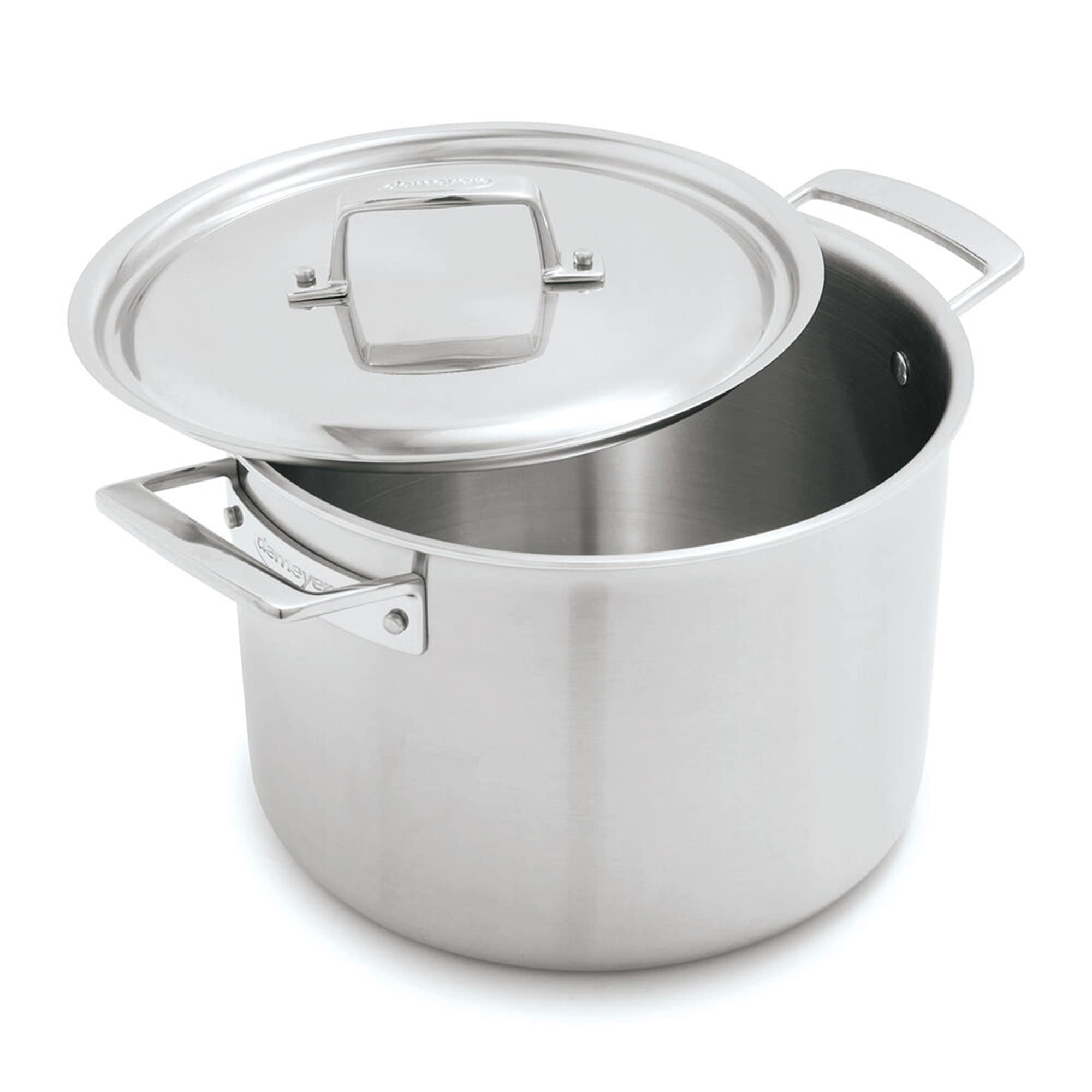 Demeyere Essential 5-ply 8-qt Stainless Steel Stock Pot with Lid 1