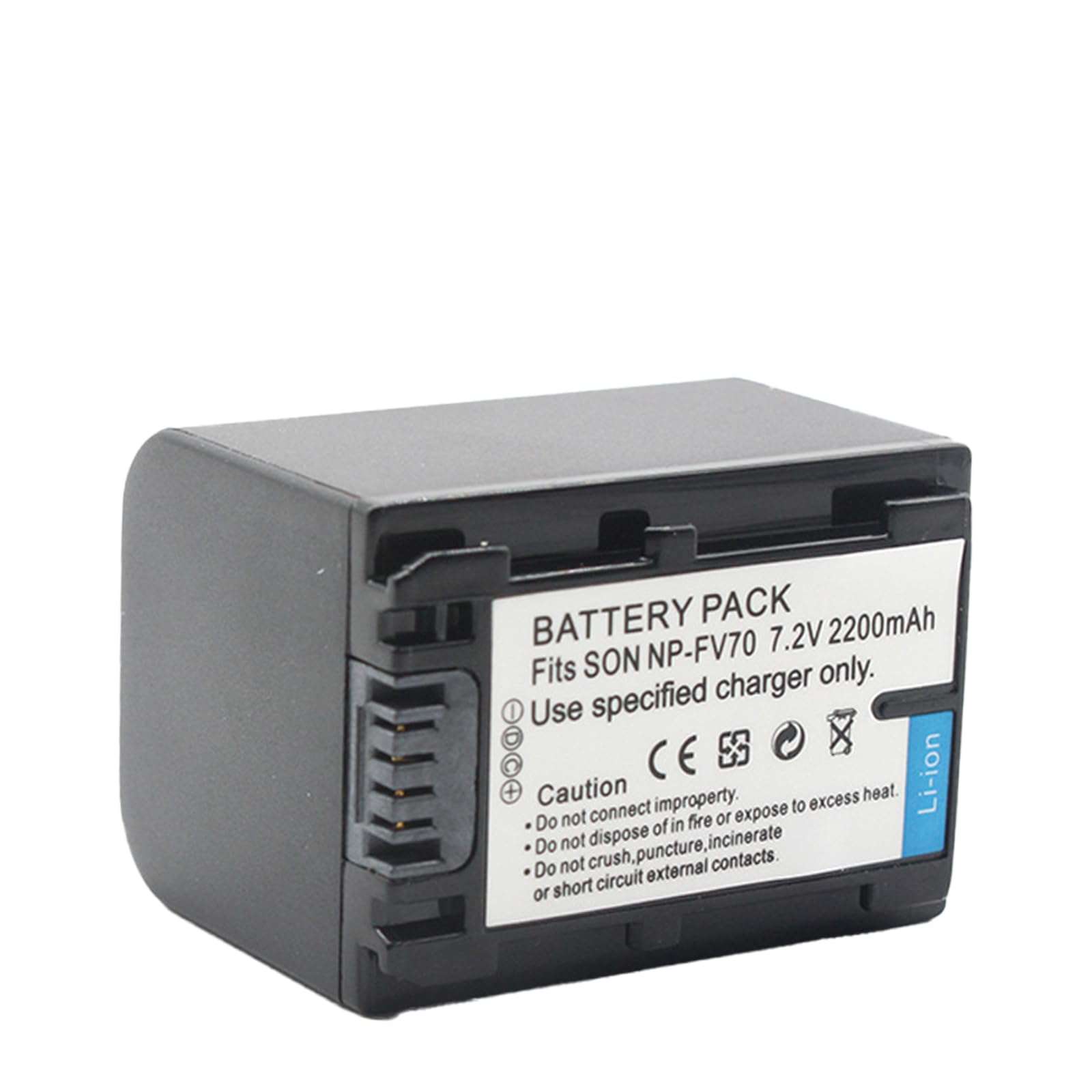 Zsolarigt NP-FV70 Replacement Camera Battery 7.2V 2200mAh for Sony HDR-XR550/E, HDR-XR350/E, HDR-XR150/E，HDR-UX3E, HDR-UX5, HDR-UX5E, HDR-UX7, HDR-UX7E Camera 3