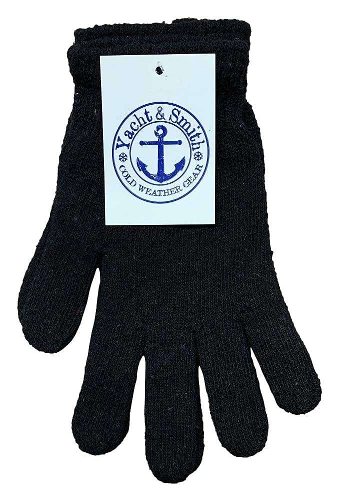48 Pack Of Yacht & Smith Wholesale Beanies Or Gloves, Bulk Thermal Winter Hat Or Gloves (Black Gloves) 4