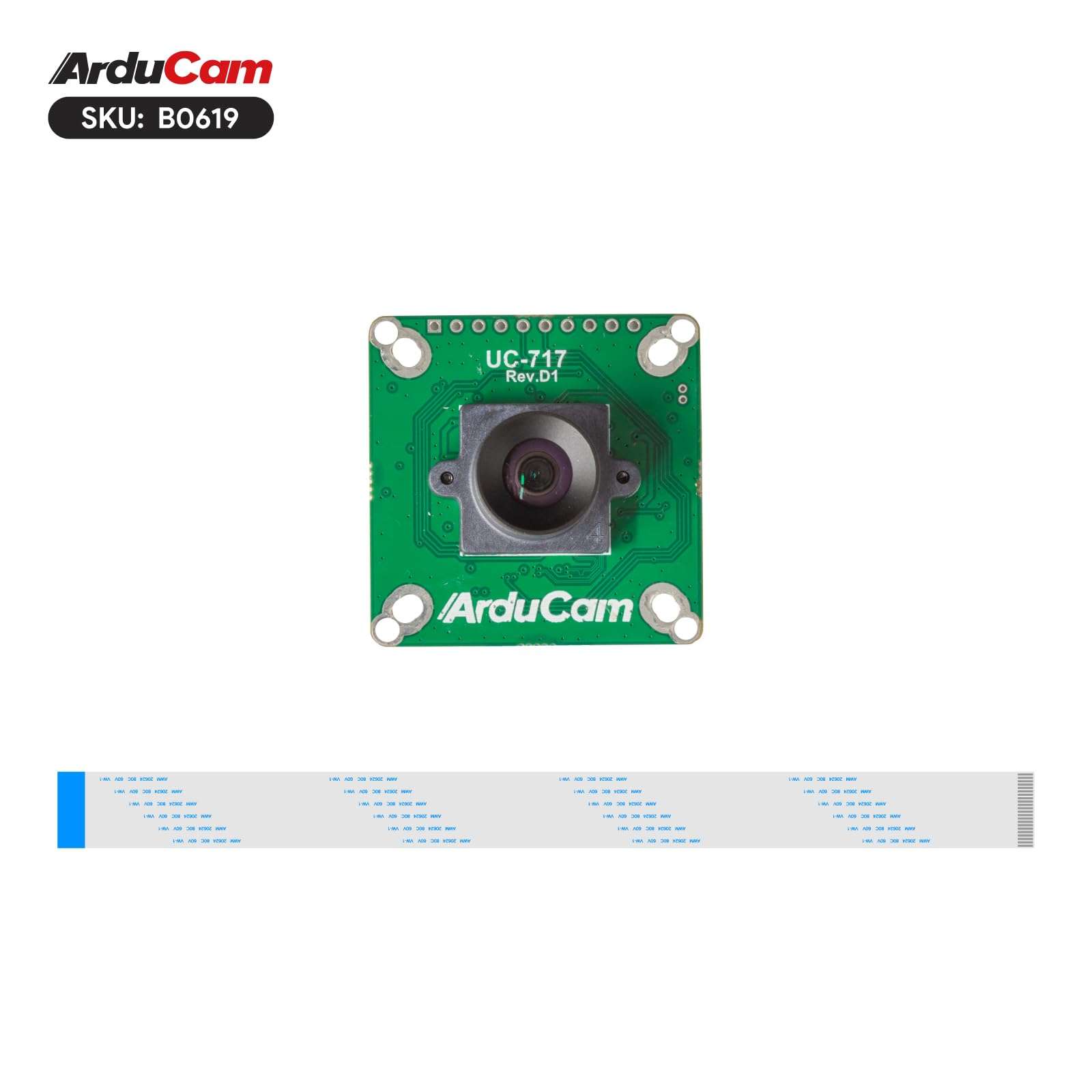 Arducam for Raspberry Pi Global Shutter Camera Module, 1.58MP IMX296 Mono Pi Camera with 96°(D) M12 Lens, 1440×1080@60fps High Speed Camera for Raspberry Pi 5, 4, 3, Pi Zero 2 W 3