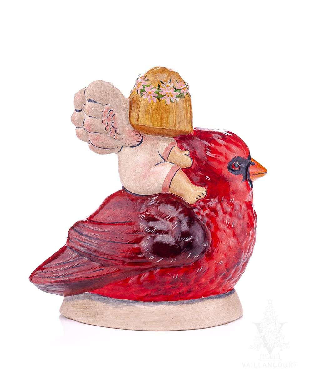 Vaillancourt Folk Art Angel Taking Flight on Cardinal 3