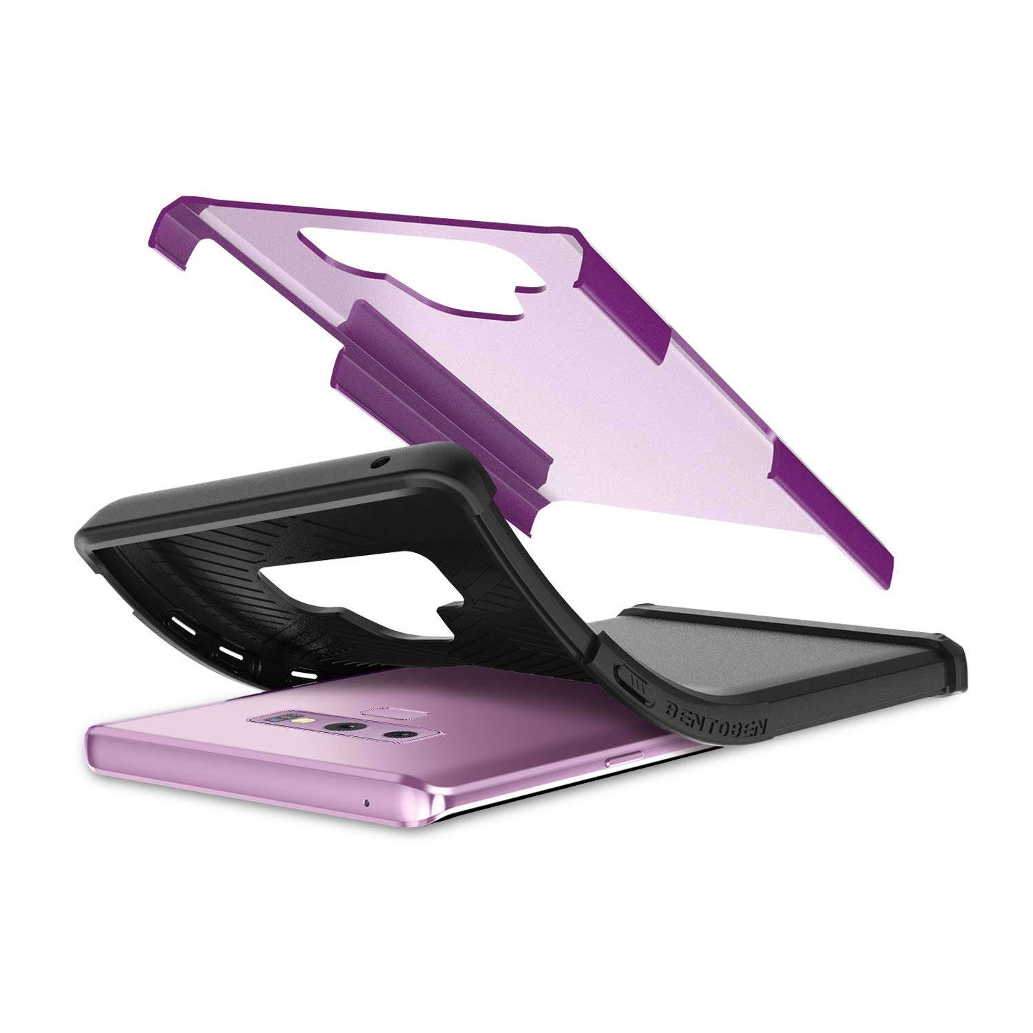 BENTOBEN Samsung Galaxy Note 9 Case, 2 in 1 Slim Rugged Hybrid Hard PC Soft TPU Bumper Shockproof Dual Layer Heavy Duty Protective Phone Case for Samsung Galaxy Note 9 (2018 Release), Purple 4
