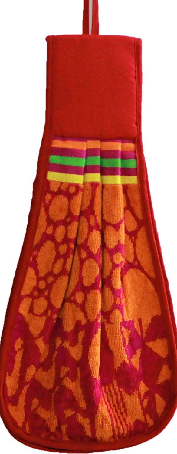 N G Products Double Sided Printed Soft Cotton Hanging Hand Towel Napkin for Wash and Kitchen Basin (Multicolor) - Pack of 3 5