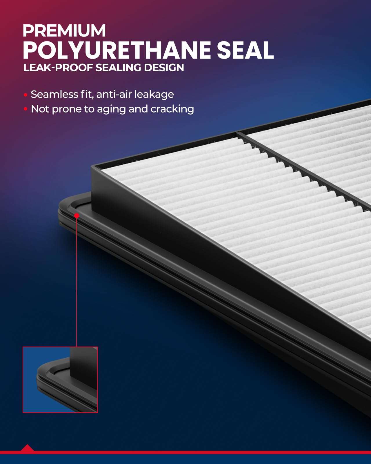 KAX Engine Air Filter, CA11010 Replacement for Acura MDX 2010 2011 2012 2013, Acura ZDX 2010-2013, Advanced Air Filter Media, Increased Acceleration 6