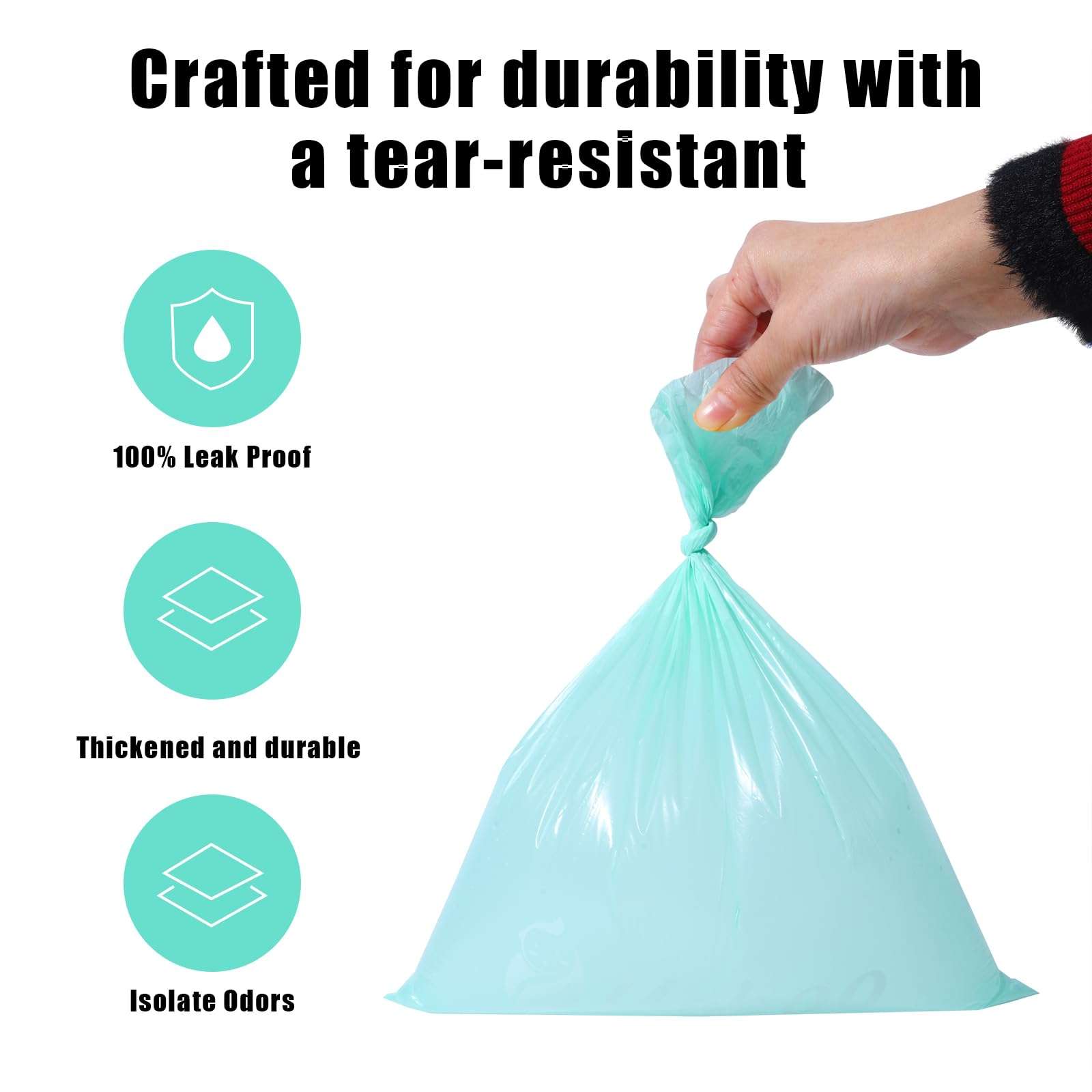 USBOO Diaper Bags Disposable for Baby - 20 Refill Rolls (300 Pack) Diaper Trash Bags with Dispenser, Diaper Bag Accessory, Fresh Powder Scent 6