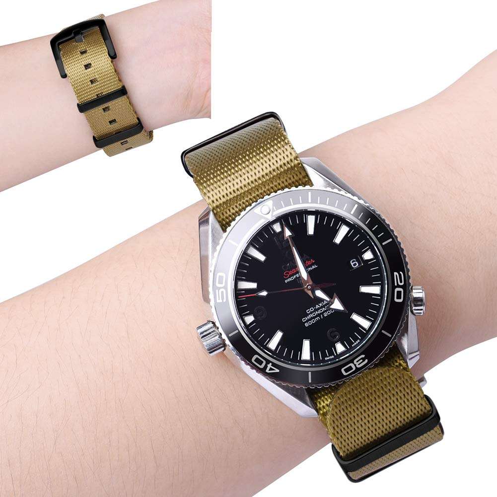 Ritche NATO Watch Strap with Heavy Buckle 18mm 20mm 22mm Seat Belt Nylon Watch Bands for Men Women 6