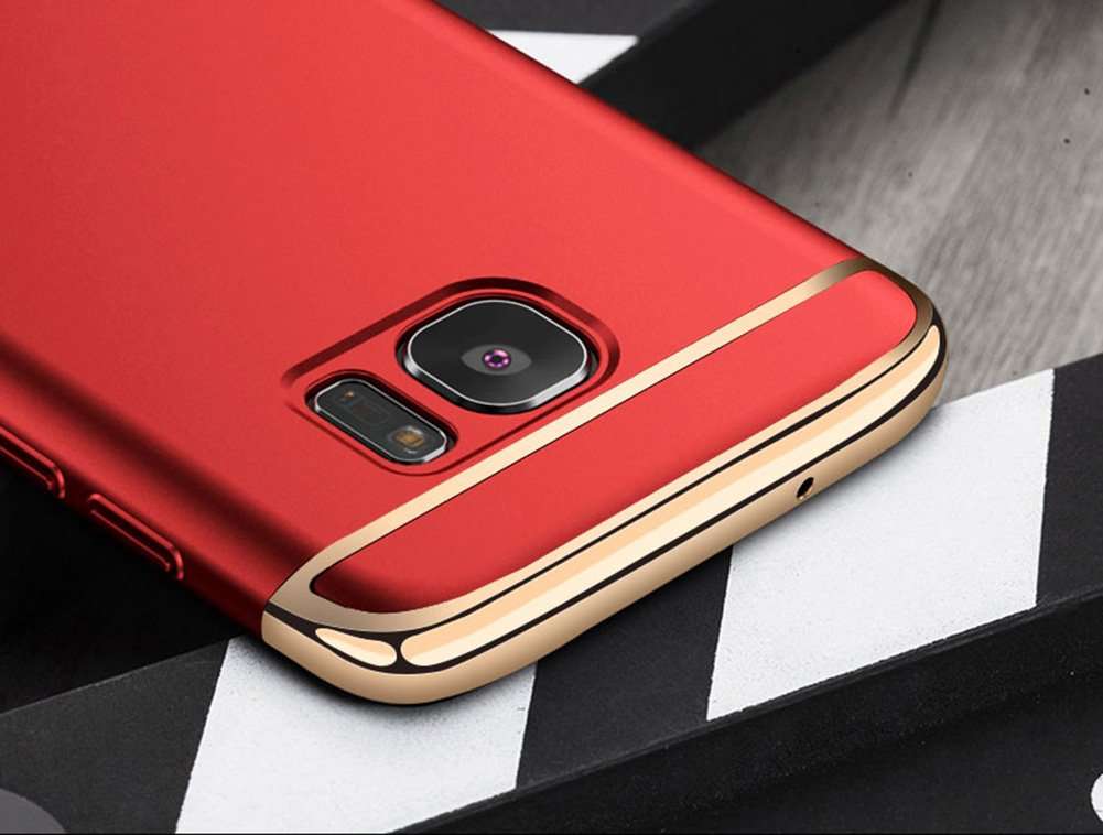 CROSYMX Galaxy S7 Case Back Cover, Ultra Slim & Rugged Fit Shock Drop Proof Impact Resist Hard Protect Case for Samsung Galaxy S7 (5.1'')(2016) - Red 5
