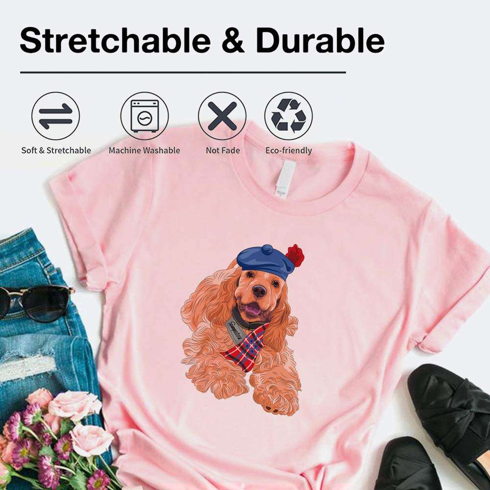 Stampcolour Heat Transfer Paper for Drak Fabrics,Inkjet Premium Iron-On Drak T Shirt Transfers Paper Compatible with Inkjet Printer,LTR Pack of 15 Sheets 8.5X11 Inches. 5