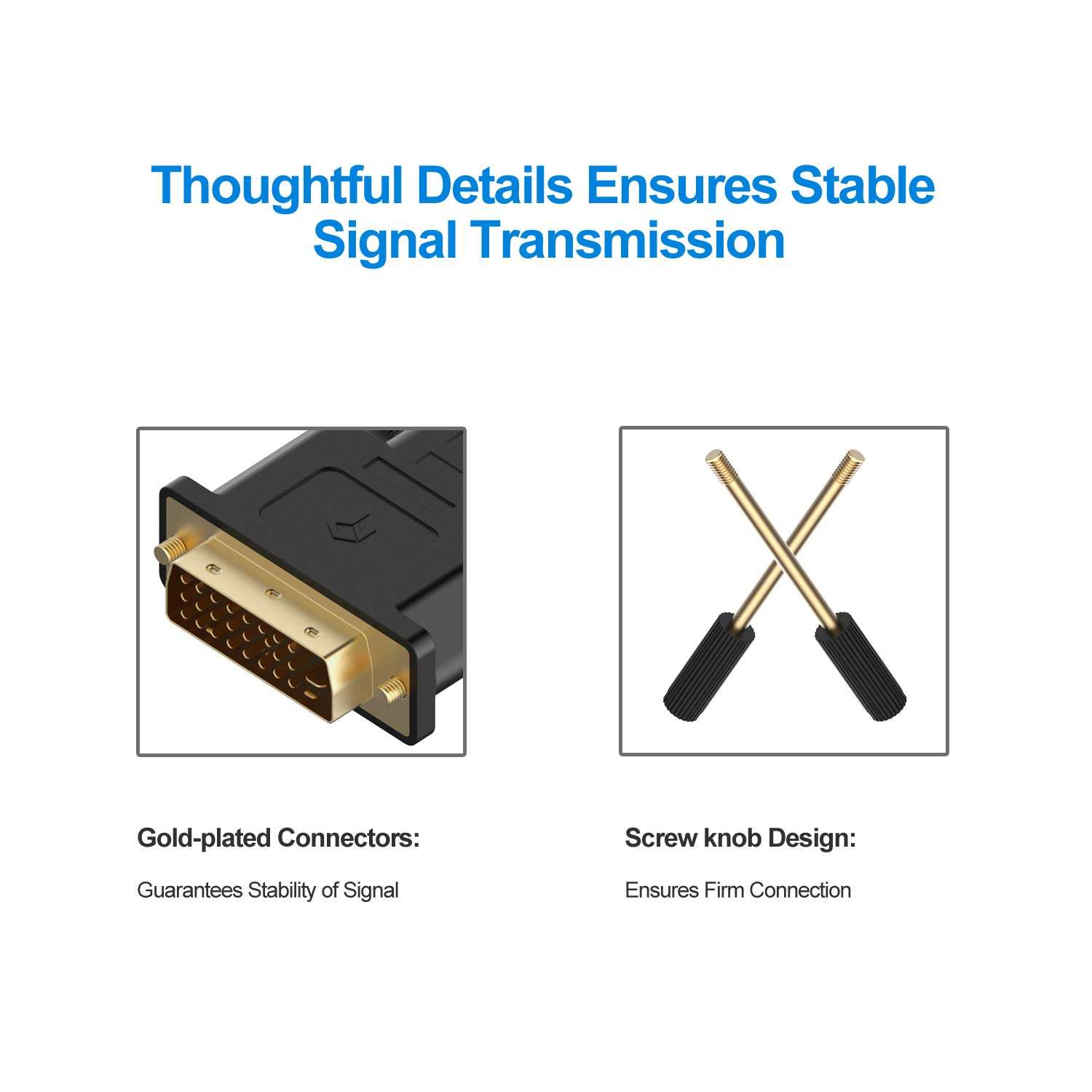 Rankie DVI to DVI Cable, Compatible with Television, 6 Feet (Black) 4