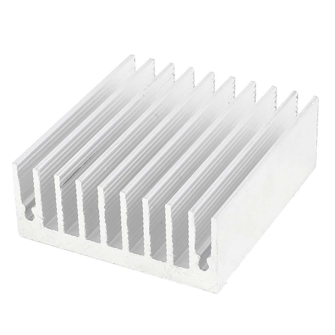 uxcell Small Aluminum Heatsink Silver Tone Cooling Module Thermal Heat Sink Conductivity Cooler Fins for IC Transistor Semiconductor 50mmx45mmx18mm