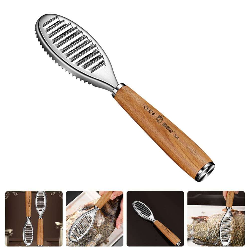 Fish Scaler Brush Stainless Steel Fish Scaler Remover Sawtooth Fish Scale Remove Tool for Kitchen Fish Cleaning Brush Scraper Kitchen Gadgets Accessories 4