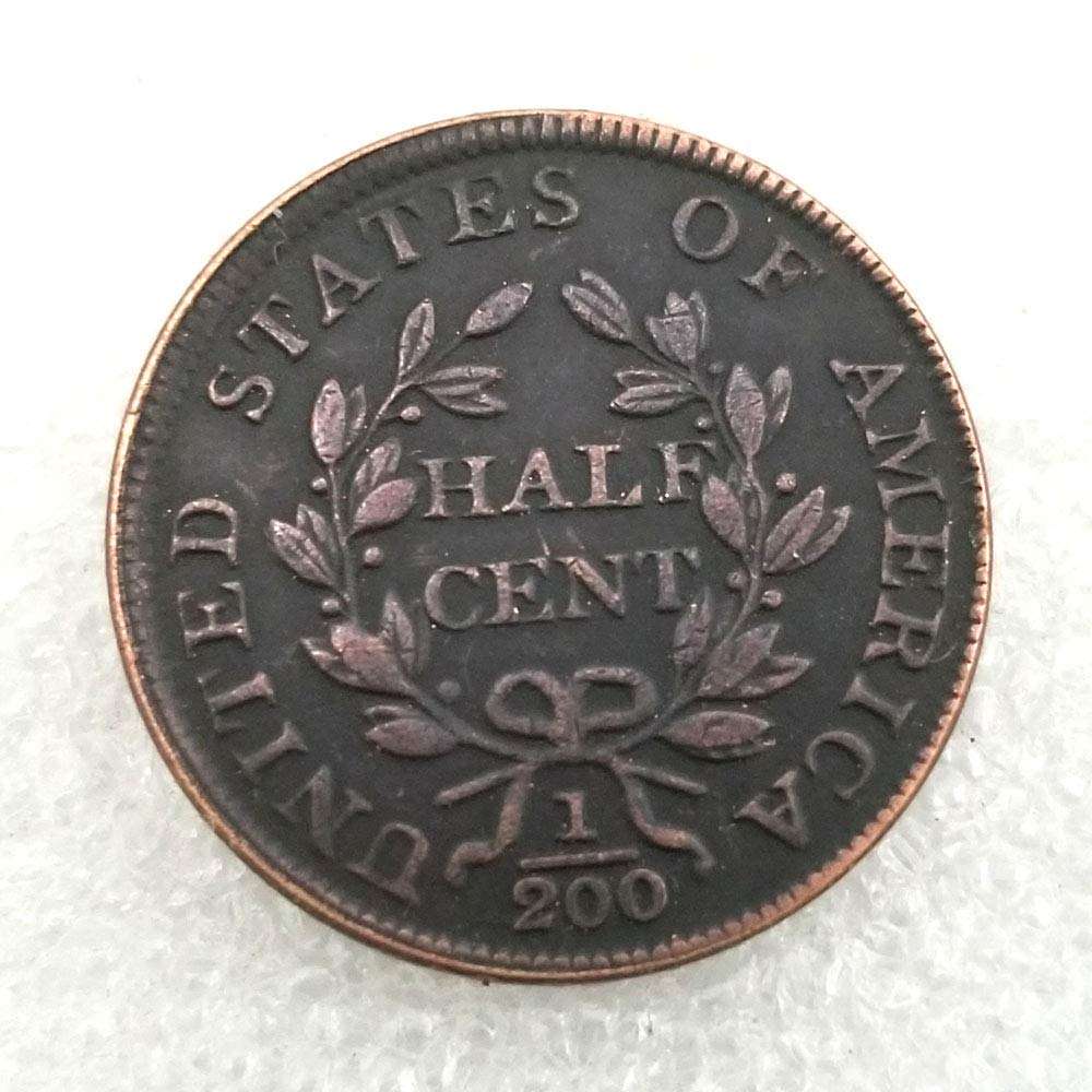 MarshLing 1803 Best Half-Cent Nickel US Coin -Commemorative Old Coins Collecting-Uncirculated Morgan Dollars Favors US Coin for Dad/Boyfriends/Husband Gift Forever 2