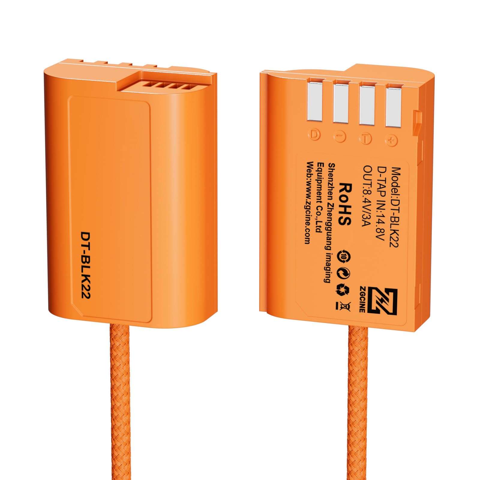 D Tap to BLK22 False Battery Adapter High Efficiency for Camera Models S55K S5M2 GH7 GH6 GH5M for Videography 6