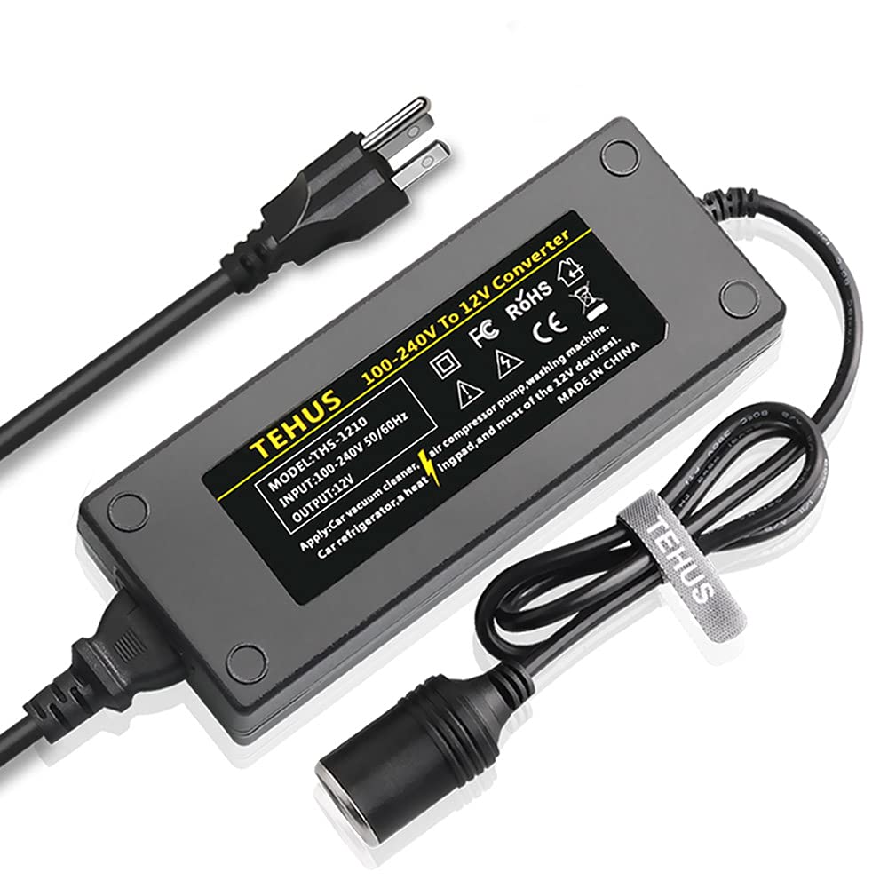 TEHUS ac to dc Power supplyr 100V ~ 240V to 12V 8A 96w Car Lighter Household Socket car Vacuum Cleaner Refrigerator car wash Machine Power Adapter