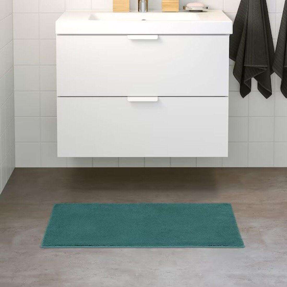 Ikea SÖDERSJÖN Bath mat, grey-turquoise50x80 cm 3