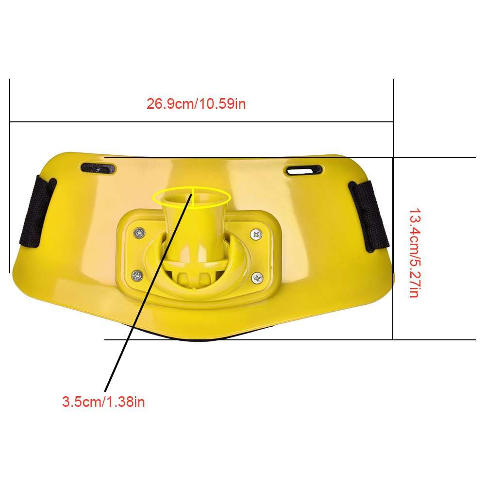 Tbest Fishing Rod Wrist Strap Holder,Fishing Belt Rod Holder,Adjustable Fishing Waist Belts Rod pole Holder Fighting Fish Tackle(Yellow) 5