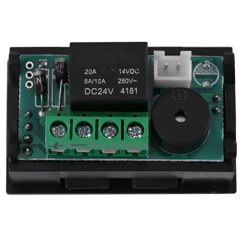 Temperature Controller with Sensor, -50℃ to 110 ℃ Digital Temp Display Microcomputer Thermostat Module Board Switch with Sensor Probe( 24V) 2