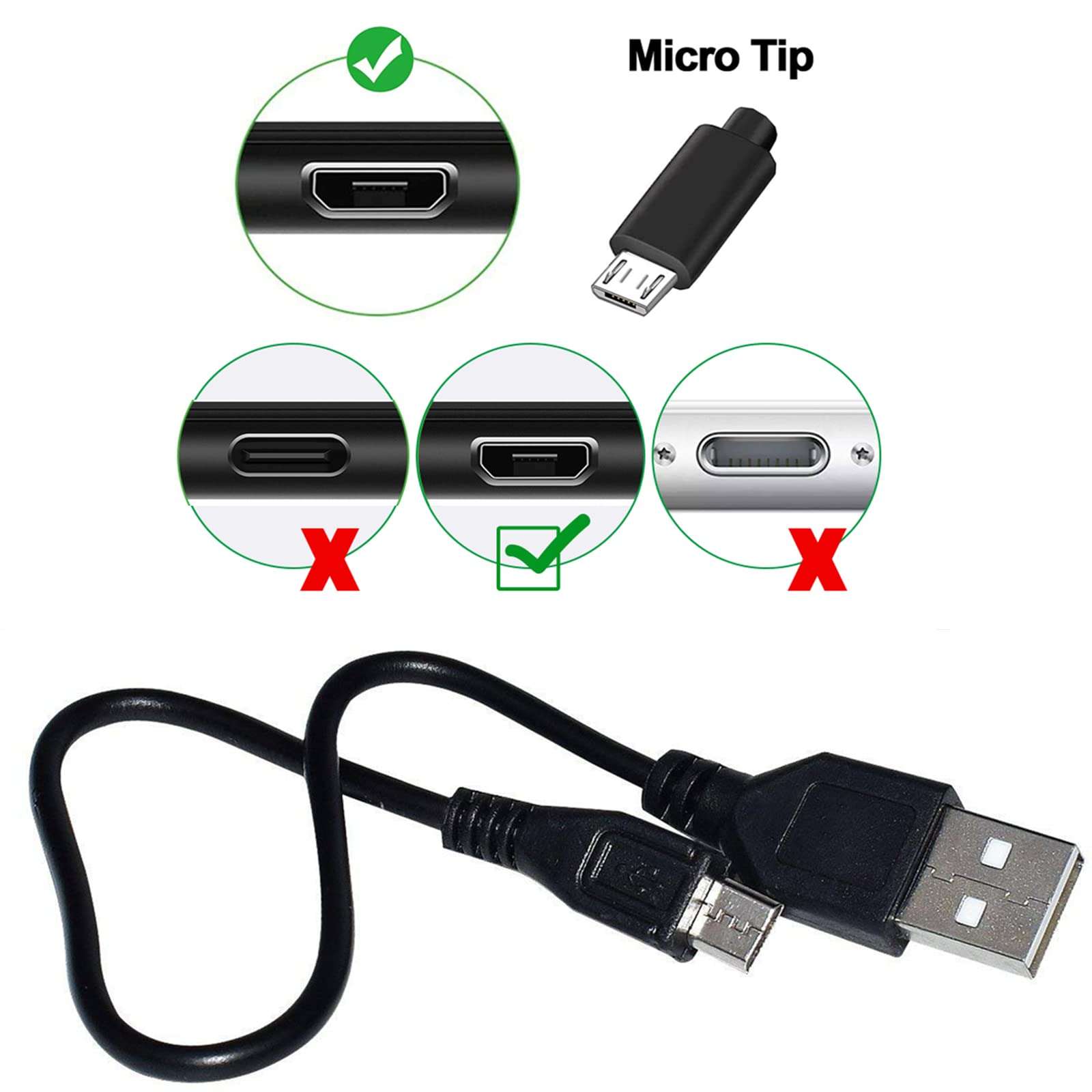 Aquelo QC35 Replacement Charger Cable Cord Compatible for Bose QUIETCOMFORT35 QC35II QC25 QC20 SoundLink II Over-Ear Wireless Headphones (Black) 2