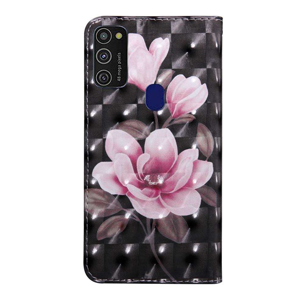 ISADENSER Galaxy A21 Case Samsung Galaxy A21 Cover 3D Cute Animals PU Leather Flip Notebook Wallet Case Magnetic Stand Card Slot Flip Folio Bumper Case for Samsung Galaxy A21 3D Art Rose Flower BX 2