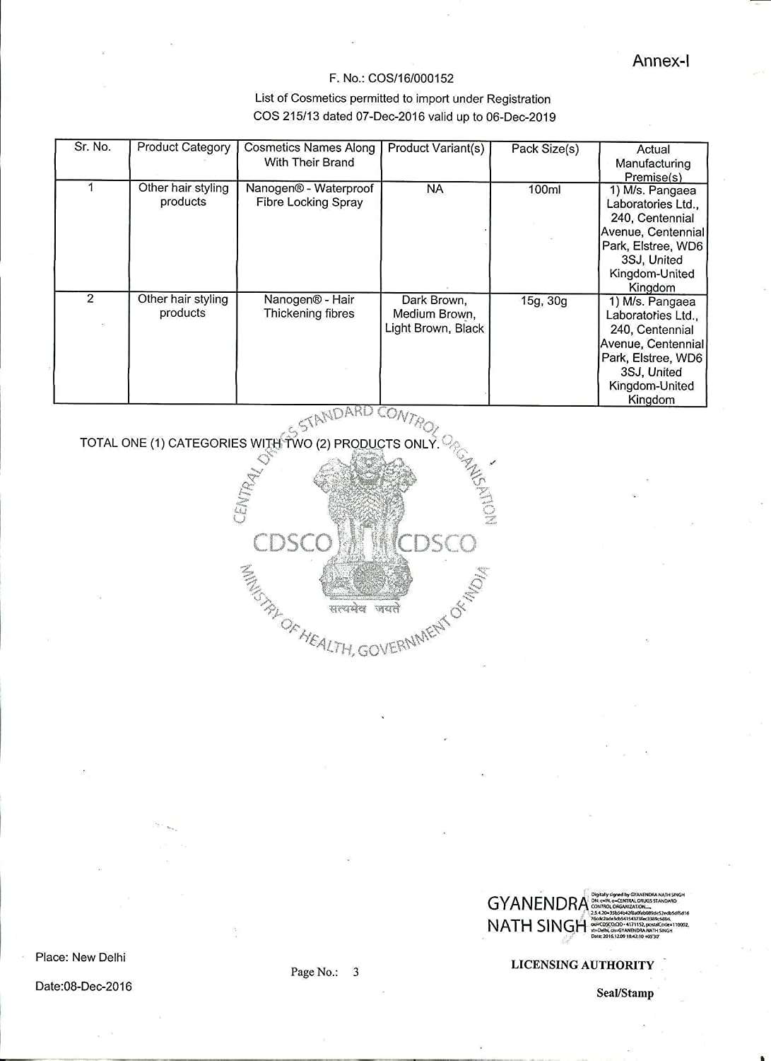 Nanogen Keratin Hair Thickening Fibers (30 gm, Black, 3) 4