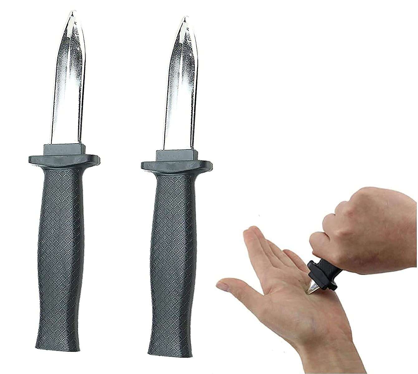 Fake Tricky Knife Toy for Practical Joke and Halloween Theme for Kids/Adults, Set of 2Pcs 5