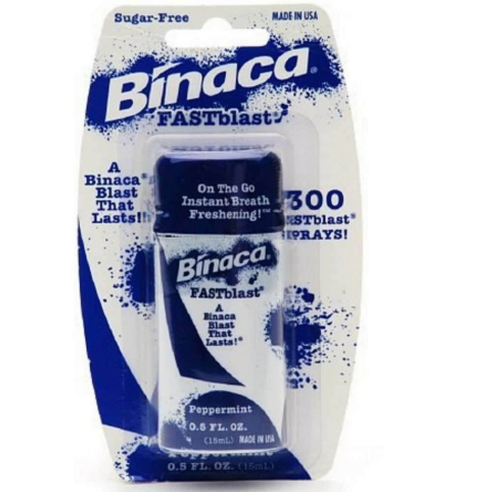 Binaca Fast Blast Breath Spray Peppermint 0.50 oz