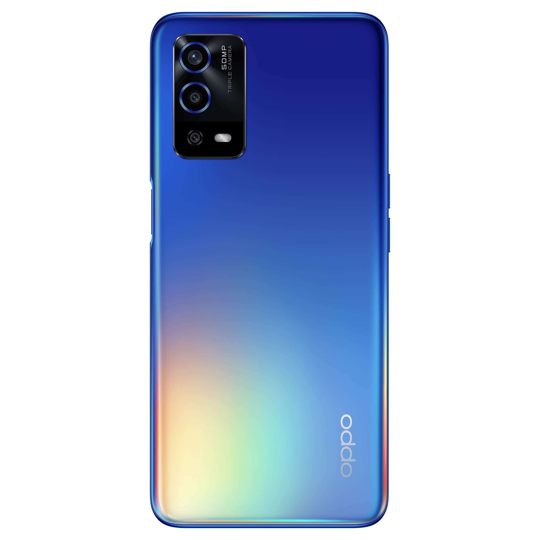 Oppo A55 (Rainbow Blue, 4GB RAM, 128GB Storage) | 5000mAh Battery | 50MP AI Camera | 18W Fast Charging | with No Cost EMI/Additional Exchange Offers 4
