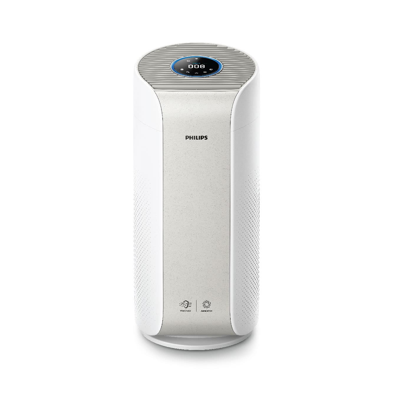 PHILIPS Air Purifier AC3055/60, Wi-Fi enabled, removes 99.97% airborne pollutants, numerical PM2.5 display, 3 layer filtration, True HEPA filter, ideal for living room, White, Medium