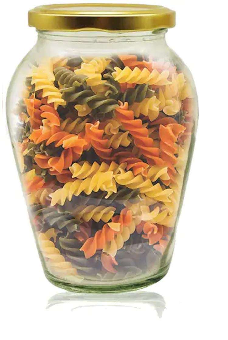 WELNOX Big Pot Glass Jar |Plastic Storage Boxes |Food Storage Container Set |Candy box |Glass Jars | Dry Fruit Box |Plastic Container|Kitchen Storage Set | Spice Jars |1000ml- 4pc 4