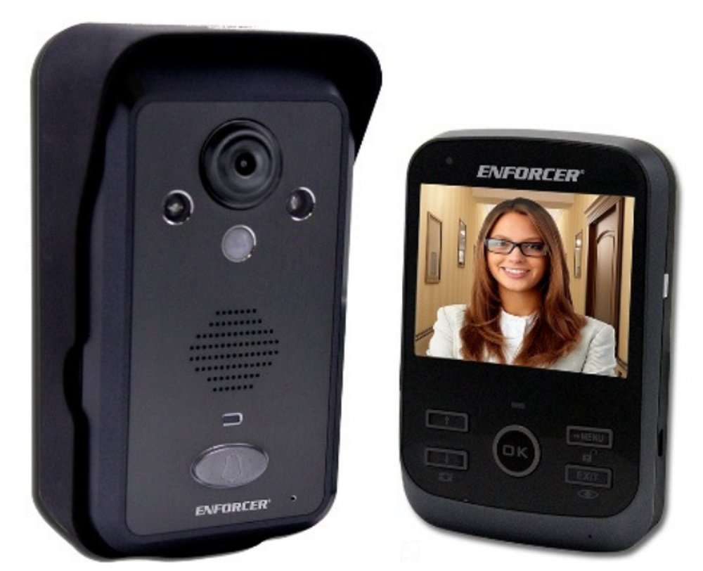 SECO-LARM DP-266-1C3Q ENFORCER Wireless Video Door Phone, Full Duplex Voice Communication, Unlocks Doors or Gates Via The Monitor, 480 TV Lines, IR Enabled for Nightime Operation