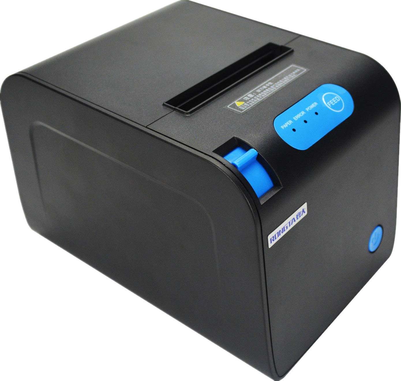 Eyab 80MM POS Thermal Receipt Printer - USB, Serial, Ethernet - Black - 3" - 250mm/sec - ESC/POS Compatible 3