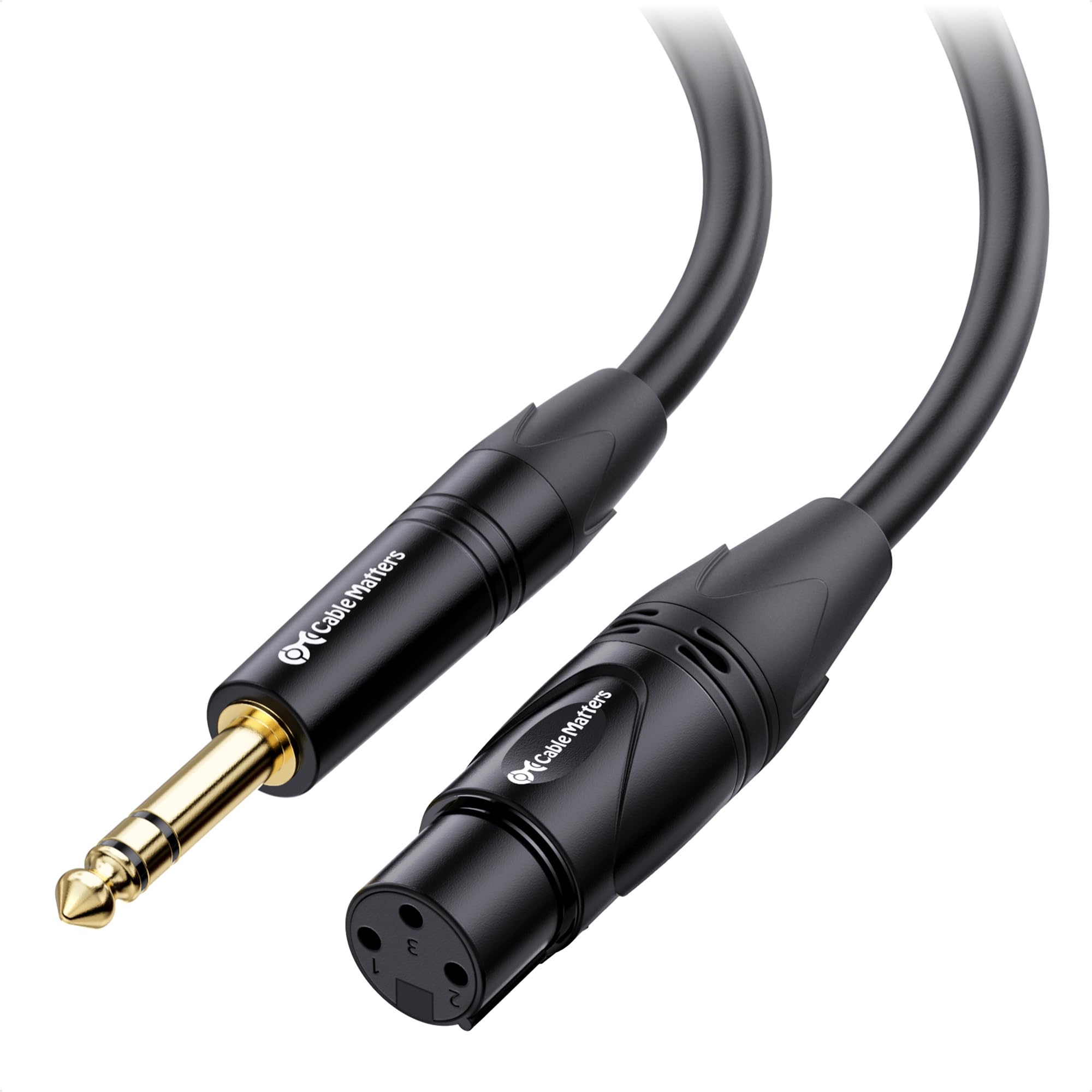 Cable Matters 6.35mm (1/4 Inch) Short TRS to XLR Cable - 3ft, Male to Female, XLR to 1/4 Cable