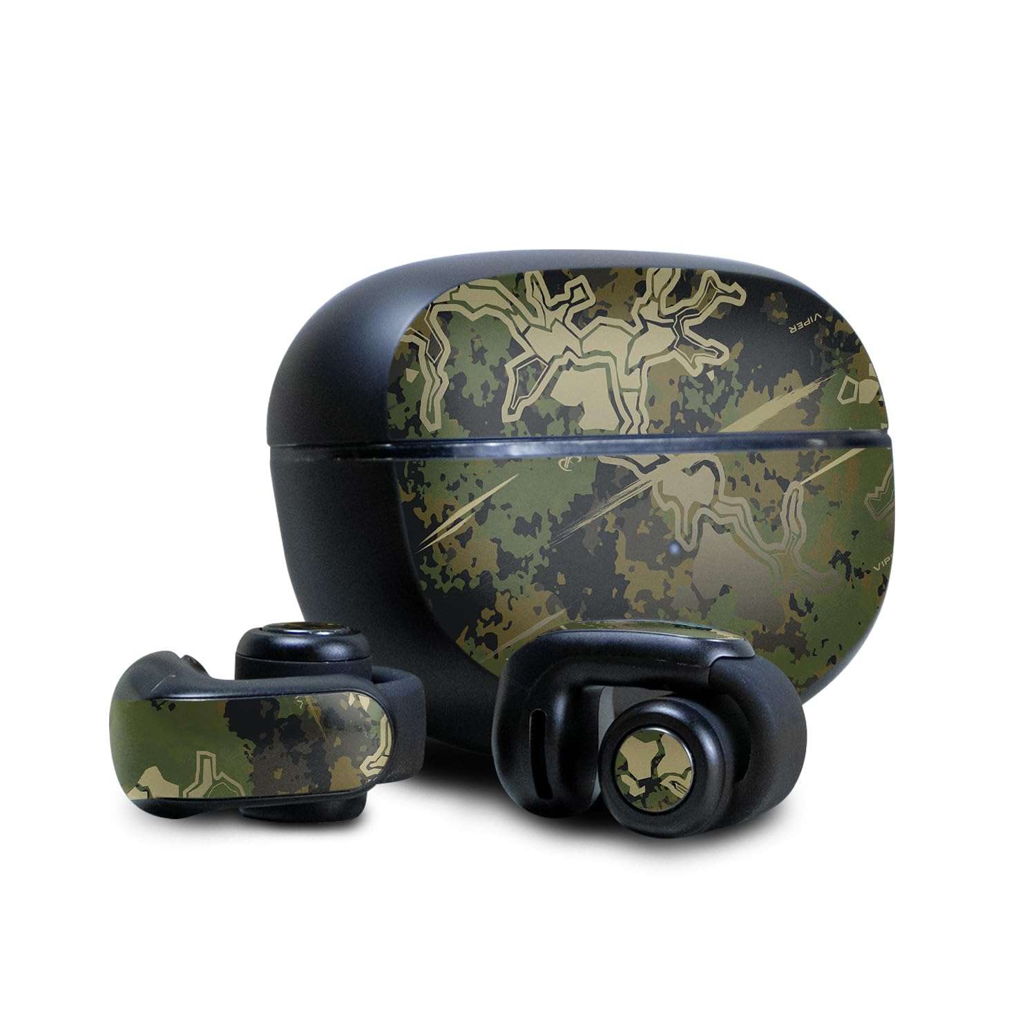 Skin Compatible with Bose Ultra Open Earbuds - Viper Woodland - Premium 3M Vinyl Protective Wrap Decal Cover - Easy to Apply | Crafted in The USA by MightySkins 1