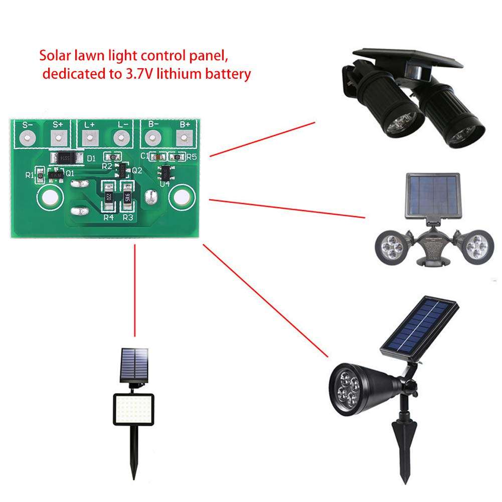 Solar Lamp Controller Module for Solar Lamp Night Light Controller Module Control Circuit Board with Switch 6