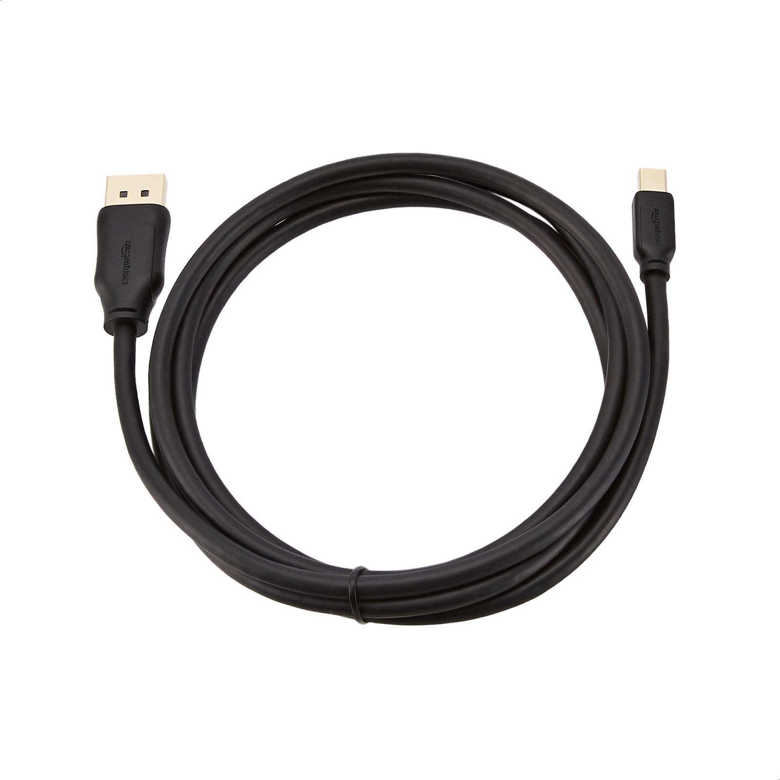 Amazon Basics Mini DisplayPort to DisplayPort Display Cable, 4Kx2K, Gold-Plated Plugs, 6 Foot, Black 4