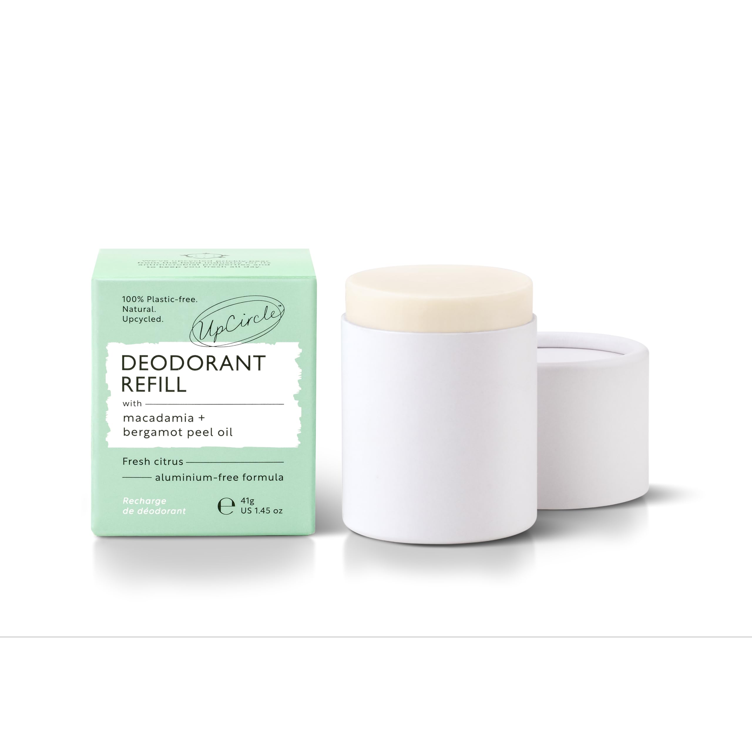 UpCircle Refill - Deodorant with Macadamia + Bergamot - 1 refill - Suitable for Sensitive Skin - Natural - Hydrating - Up To 24 Hours of Lasting Protection 1