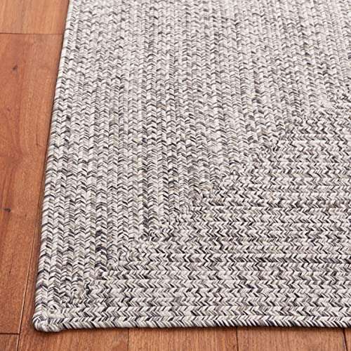 Safavieh Braided Collection Accent Rug - 2'3" x 4', Grey & Ivory, Handmade Farmhouse, Ideal for High Traffic Areas in Entryway, Living Room, Bedroom (BRA201F) 2