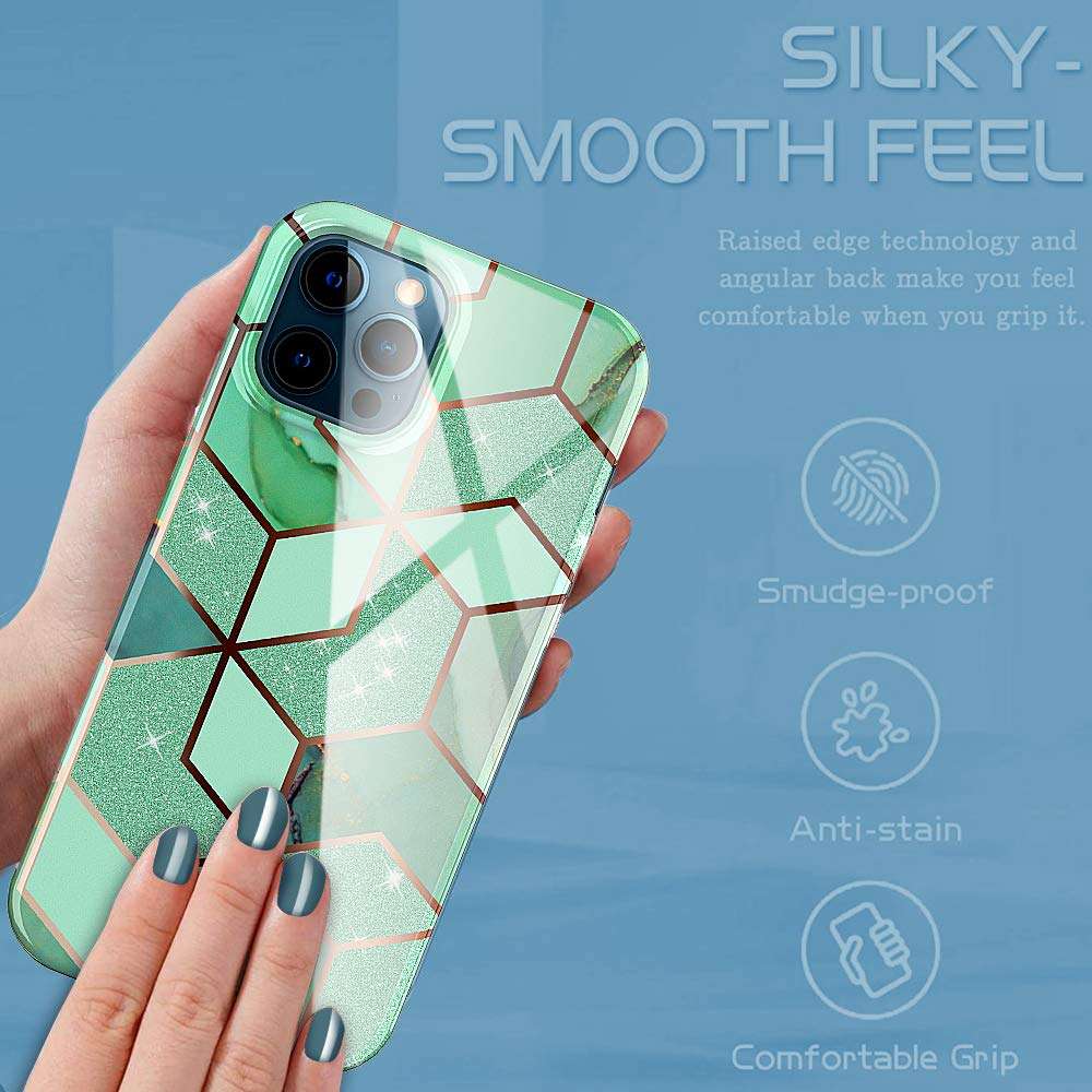 ANNSD for iPhone 12 Pro Max Case,Plastics and Simple TPU Shock Absorption Rubber Series Full Body Protective Anti-Shock Cover for iPhone 12 Pro Max Case(6.7 inches)(Marble-01) 6